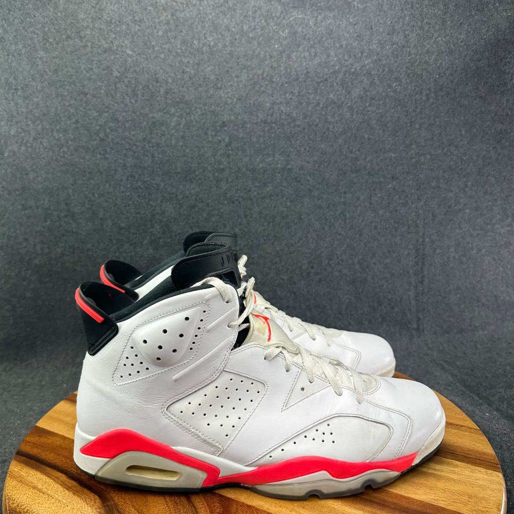 Air Jordan 6 Retro Infrared White Mens Size 14 2014 384664-123 White/Infrared